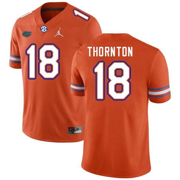 Men #18 Bryce Thornton Florida Gators College Football Jerseys Stitched-Orange